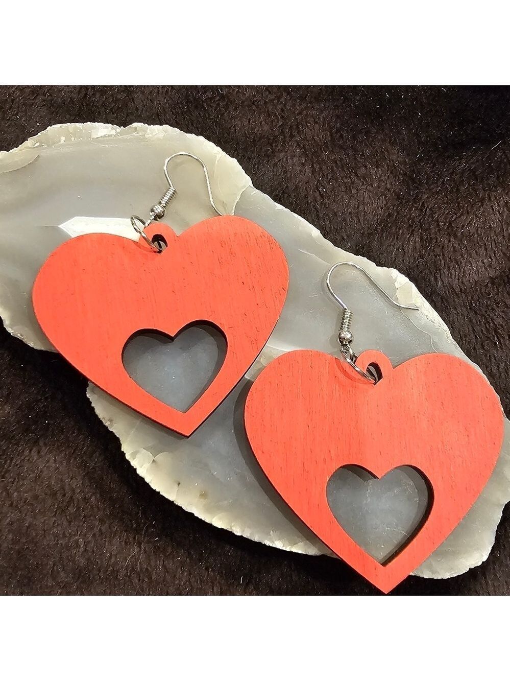 💥4 for $25💥 Laser-cut Heart Shaped Earrings